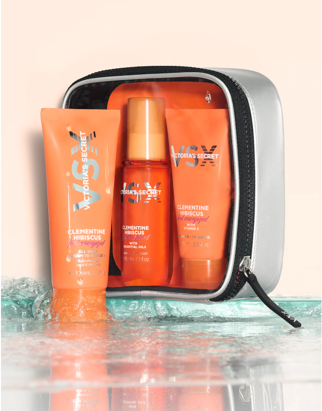 DUMMY - Set de viaje de 3 piezas con aroma a clementina y hibisco para sentirse energizado